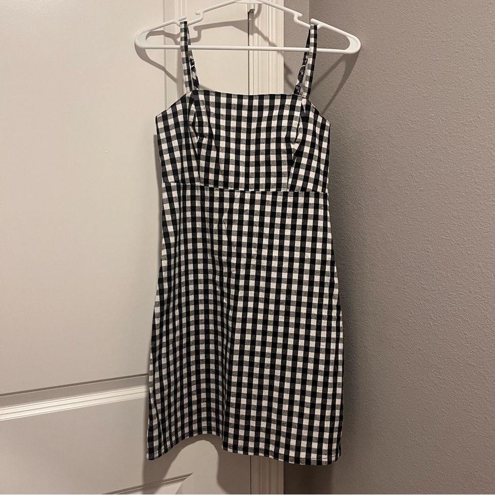 Xs black and white gingham dress - Hollister